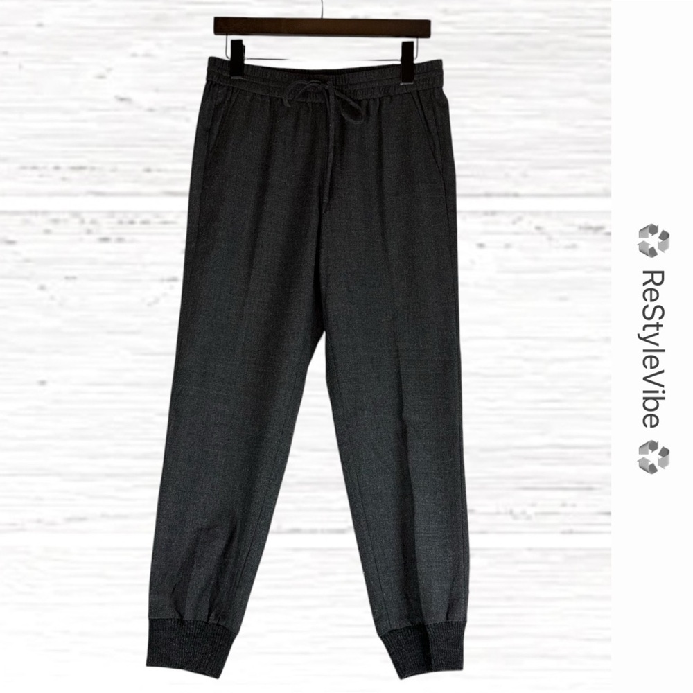 J. CREW Women’s Size 4 Pants Joggers Style Fit Wool Blend Stretch Gray